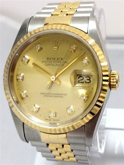 rolex 16233 two tone diamonds|pre owned rolex datejust 16233.